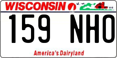 WI license plate 159NHO