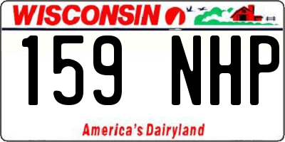 WI license plate 159NHP