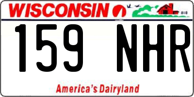 WI license plate 159NHR