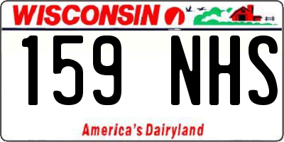 WI license plate 159NHS