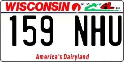 WI license plate 159NHU