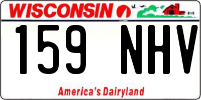 WI license plate 159NHV