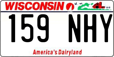 WI license plate 159NHY