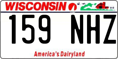 WI license plate 159NHZ