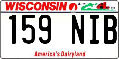 WI license plate 159NIB