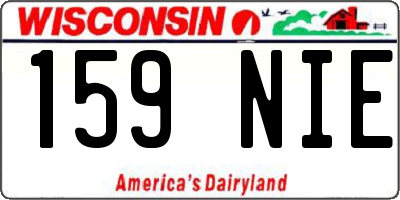 WI license plate 159NIE