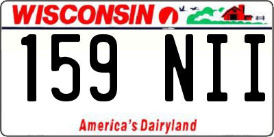 WI license plate 159NII