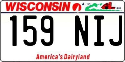 WI license plate 159NIJ