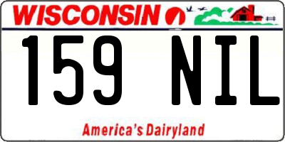 WI license plate 159NIL