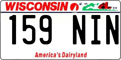 WI license plate 159NIN