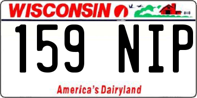 WI license plate 159NIP