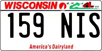 WI license plate 159NIS
