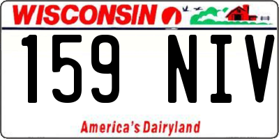 WI license plate 159NIV