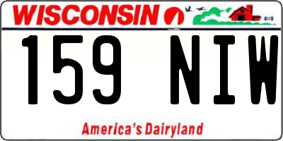 WI license plate 159NIW