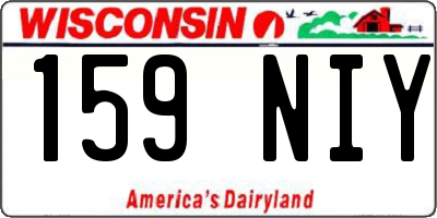 WI license plate 159NIY
