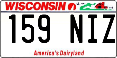 WI license plate 159NIZ