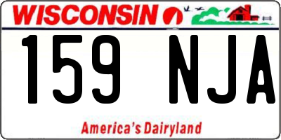 WI license plate 159NJA
