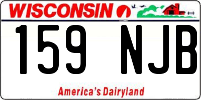 WI license plate 159NJB