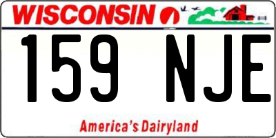 WI license plate 159NJE