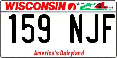 WI license plate 159NJF