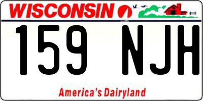 WI license plate 159NJH