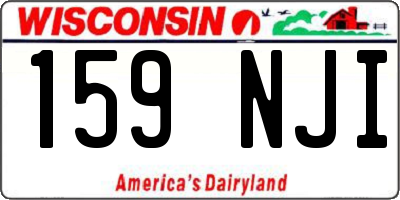 WI license plate 159NJI