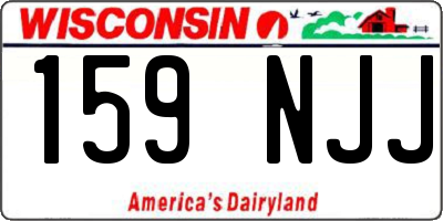WI license plate 159NJJ
