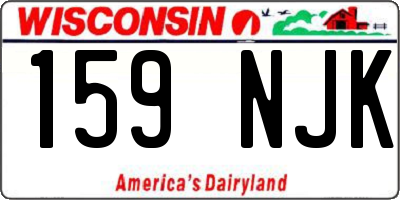 WI license plate 159NJK
