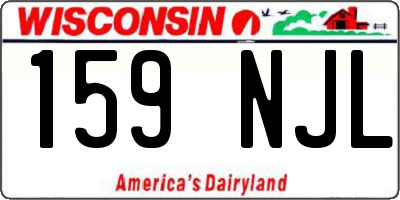 WI license plate 159NJL