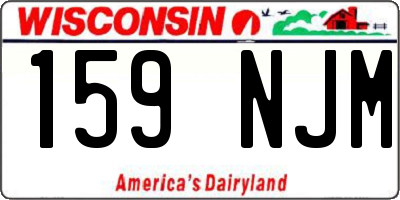 WI license plate 159NJM