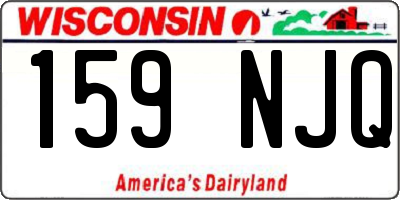 WI license plate 159NJQ