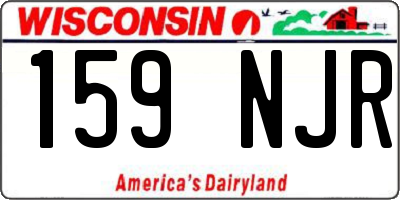 WI license plate 159NJR