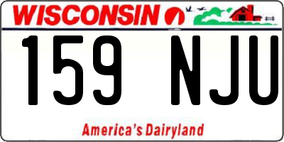 WI license plate 159NJU