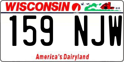 WI license plate 159NJW