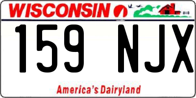 WI license plate 159NJX