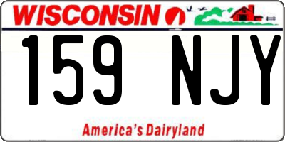 WI license plate 159NJY