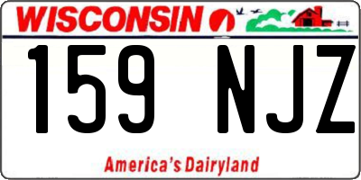 WI license plate 159NJZ