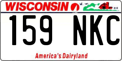 WI license plate 159NKC
