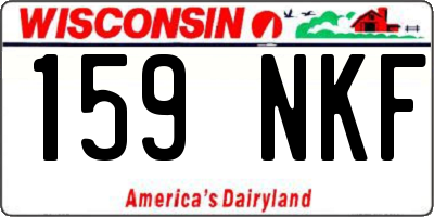 WI license plate 159NKF