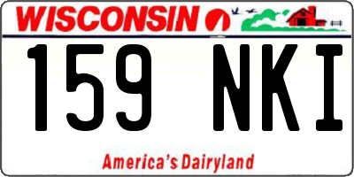 WI license plate 159NKI