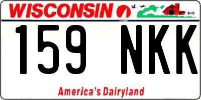 WI license plate 159NKK