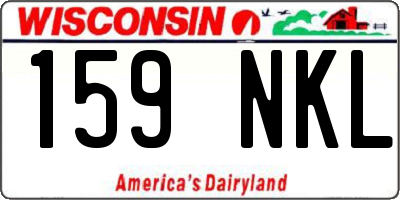 WI license plate 159NKL