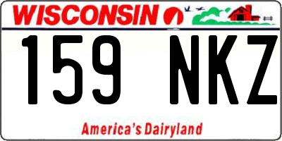 WI license plate 159NKZ