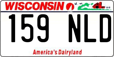 WI license plate 159NLD