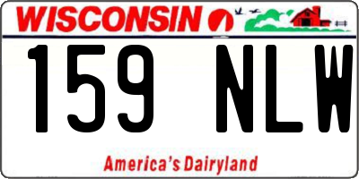 WI license plate 159NLW