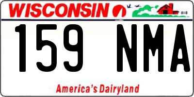 WI license plate 159NMA