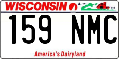 WI license plate 159NMC