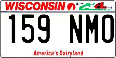 WI license plate 159NMO