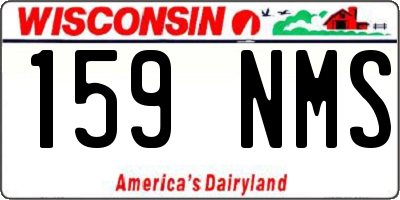 WI license plate 159NMS