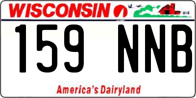 WI license plate 159NNB
